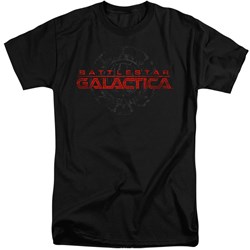 Battlestar Galactica - Mens Battered Logo Tall T-Shirt