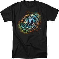 Battlestar Galactica - Mens Emblem Knock-Out T-Shirt