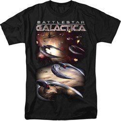 Battlestar Galactica - Mens When Cylons Attack T-Shirt