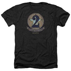Battlestar Galactica - Mens Strike Fighters Badge Heather T-Shirt