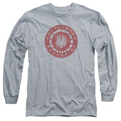 Battlestar Galactica - Mens Eroded Logo Long Sleeve T-Shirt