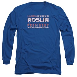 Battlestar Galactica - Mens Roslin For President Long Sleeve T-Shirt
