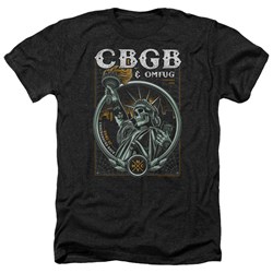 Cbgb - Mens Liberty Skull Heather T-Shirt