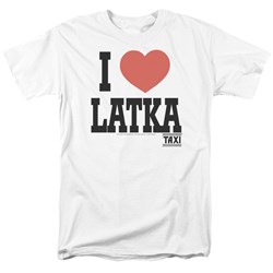 Cbs - Taxi / I Heart Latka Adult T-Shirt In White