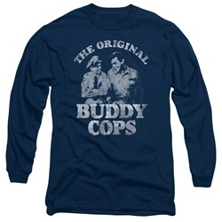 Andy Griffith - Mens Buddy Cops Long Sleeve Shirt In Navy