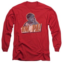 Andy Griffith - Mens Aw Pa Long Sleeve Shirt In Red