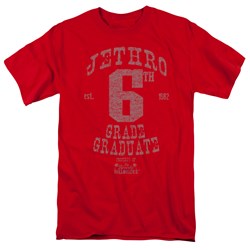 Beverly Hillbillies - Mens Mr 6Th Grade Grad T-Shirt In Red