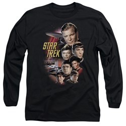 Star Trek: The Original Series - Mens The Classic Crew Long Sleeve Shirt In Black