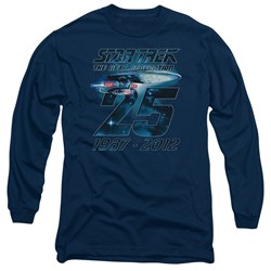 Star Trek - Mens Enterprise 25 Long Sleeve Shirt In Navy