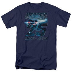 Star Trek - Mens Enterprise 25 T-Shirt In Navy