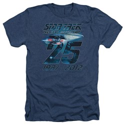 Star Trek - Mens Enterprise 25 T-Shirt In Navy