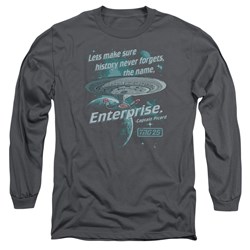Star Trek - Mens Never Forget Long Sleeve Shirt In Charcoal