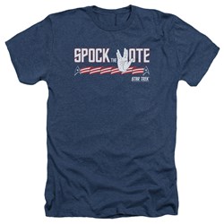 Star Trek - Mens Spock The Vote T-Shirt In Navy