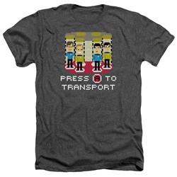 Star Trek - Mens Press A To Transport T-Shirt In Charcoal