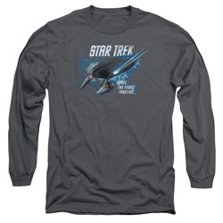 Star Trek - Mens The Final Frontier Long Sleeve Shirt In Charcoal