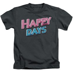 Cbs - Happy Days / Happy Days Logo Little Boys T-Shirt In Charcoal