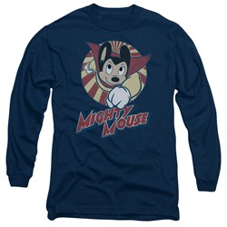 Mighty Mouse - Mens The One The Only Long Sleeve Shirt In Navy