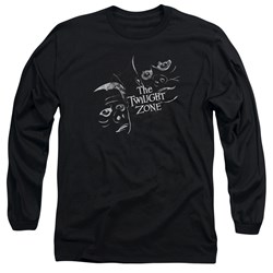 Twilight Zone - Mens Strange Faces Long Sleeve Shirt In Black