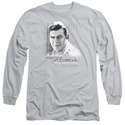 Andy Griffith - Mens In Loving Memory Long Sleeve Shirt In Silver