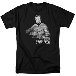 Star Trek - Mens Kirk Words T-Shirt In Black