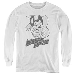 Mighty Mouse - Youth Mighty Sketch Long Sleeve T-Shirt