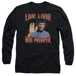 Star Trek: The Original Series - Mens Live Long And Prosper Long Sleeve Shirt In Black