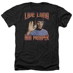 Star Trek - Mens Live Long And Prosper Heather T-Shirt