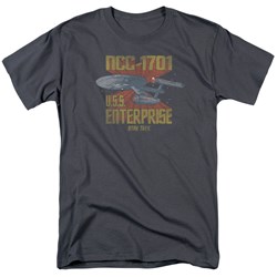 Star Trek - Mens Ncc1701 T-Shirt In Charcoal