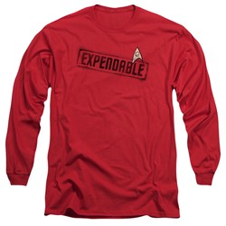 Star Trek - Mens Expendable Long Sleeve Shirt In Red