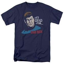 Star Trek - Mens He'S Dead Jim T-Shirt In Navy