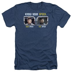 Star Trek: The Original Series - Mens Know Your Spock T-Shirt In Navy