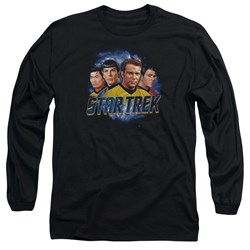 Star Trek - Mens The Boys Long Sleeve Shirt In Black