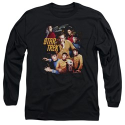 Star Trek - Mens At The Controls Long Sleeve Shirt In Black
