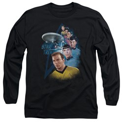 Star Trek - Mens Among The Stars Long Sleeve Shirt In Black