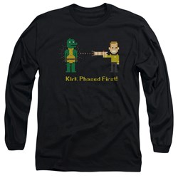 Star Trek - Mens Kirk Phased First Long Sleeve Shirt In Black