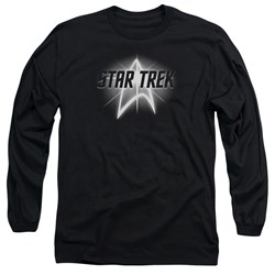 Star Trek - Mens Glow Logo Long Sleeve Shirt In Black