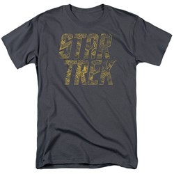 Star Trek - Mens Schematic Logo T-Shirt In Charcoal