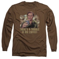 Star Trek - Mens Coffee Tribble Long Sleeve Shirt In Coffee
