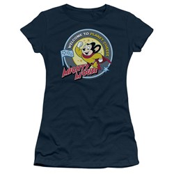 Cbs - Mighty Mouse / Planet Cheese Juniors T-Shirt In Navy