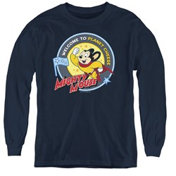 Mighty Mouse - Youth Planet Cheese Long Sleeve T-Shirt