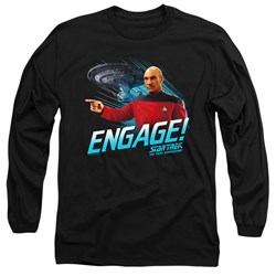 Star Trek - Mens Engage Long Sleeve Shirt In Black