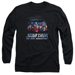 Star Trek - Mens Space Group Long Sleeve Shirt In Black