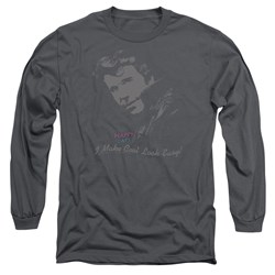 Happy Days - Mens Cool Fonz Long Sleeve Shirt In Charcoal