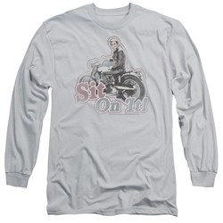 Happy Days - Mens Sit On It! Long Sleeve Shirt In Silver