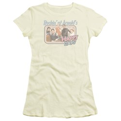 Cbs - Happy Days / Rockin' At Arnold's Juniors T-Shirt In Cream