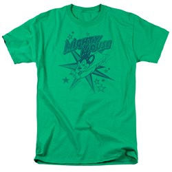 Cbs - Mighty Mouse / Mighty Mouse Adult T-Shirt In Kelly Green