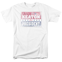 Cbs - Family Ties / Alex For President Adult T-Shirt In White