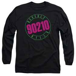90210 - Mens Neon Long Sleeve Shirt In Black