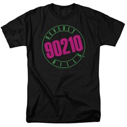 Cbs - Beverly Hills 90210 / 90210 Neon Adult T-Shirt In Black