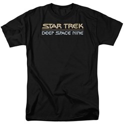 Star Trek - St: Ds9 / Deep Space Nine Logo Adult T-Shirt In Black